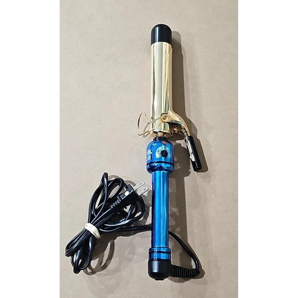 HOT TOOLS PROFESSIONAL 1 INCH FLIPPER LESS CURLING WAND CERAMIC UL38173C4 Blue